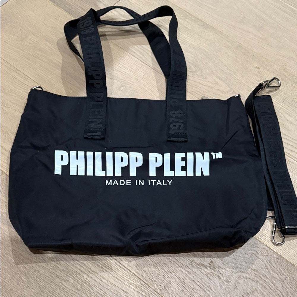 Philipp Plein Black Duffel Bag